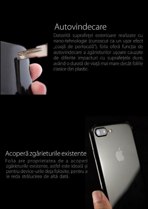 Folie Alien Surface HD, Apple iPhone 7, protectie ecran + Alien Fiber