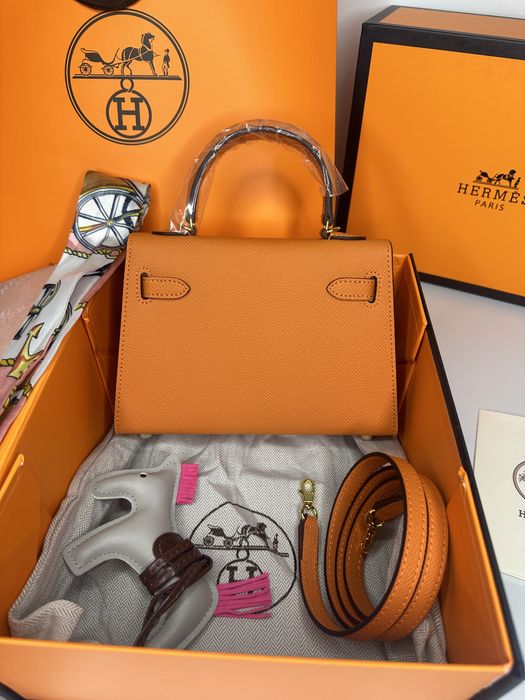 Geanta de lux HERMES Kelly mini 19  cm piele naturala 100% cadou c:42