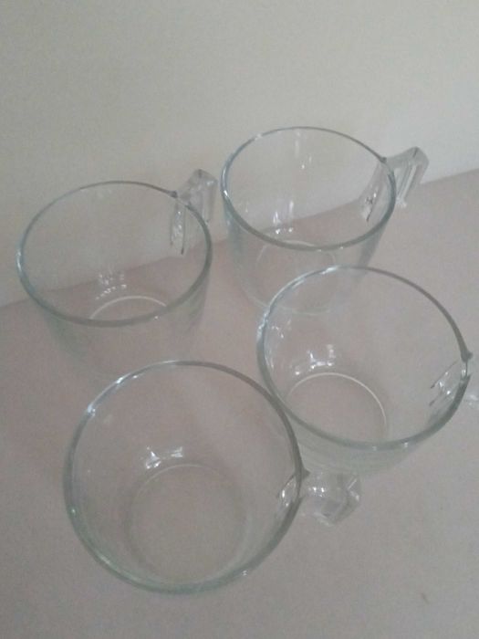 Чаши стъклени за чай кафе 4 бр. 250 мл