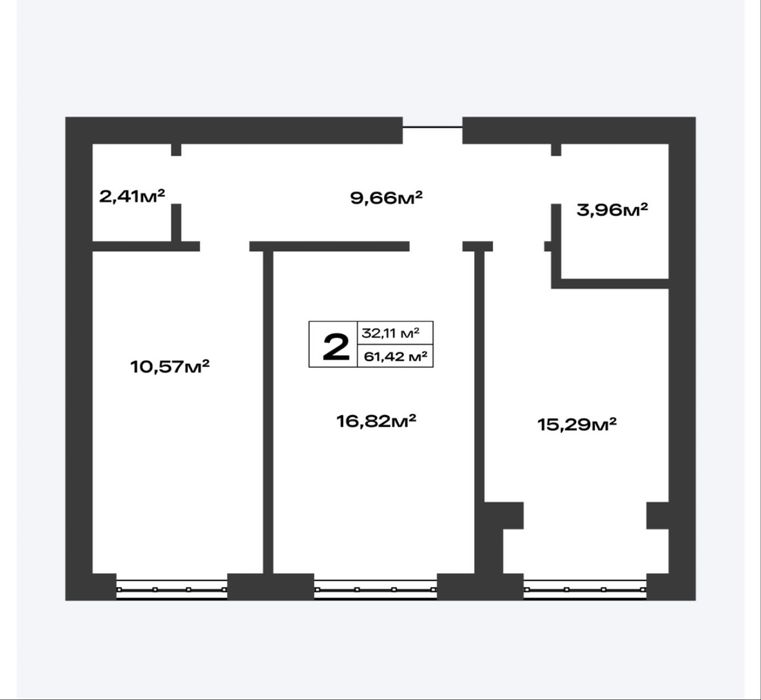 Квартира 2-х комнатная