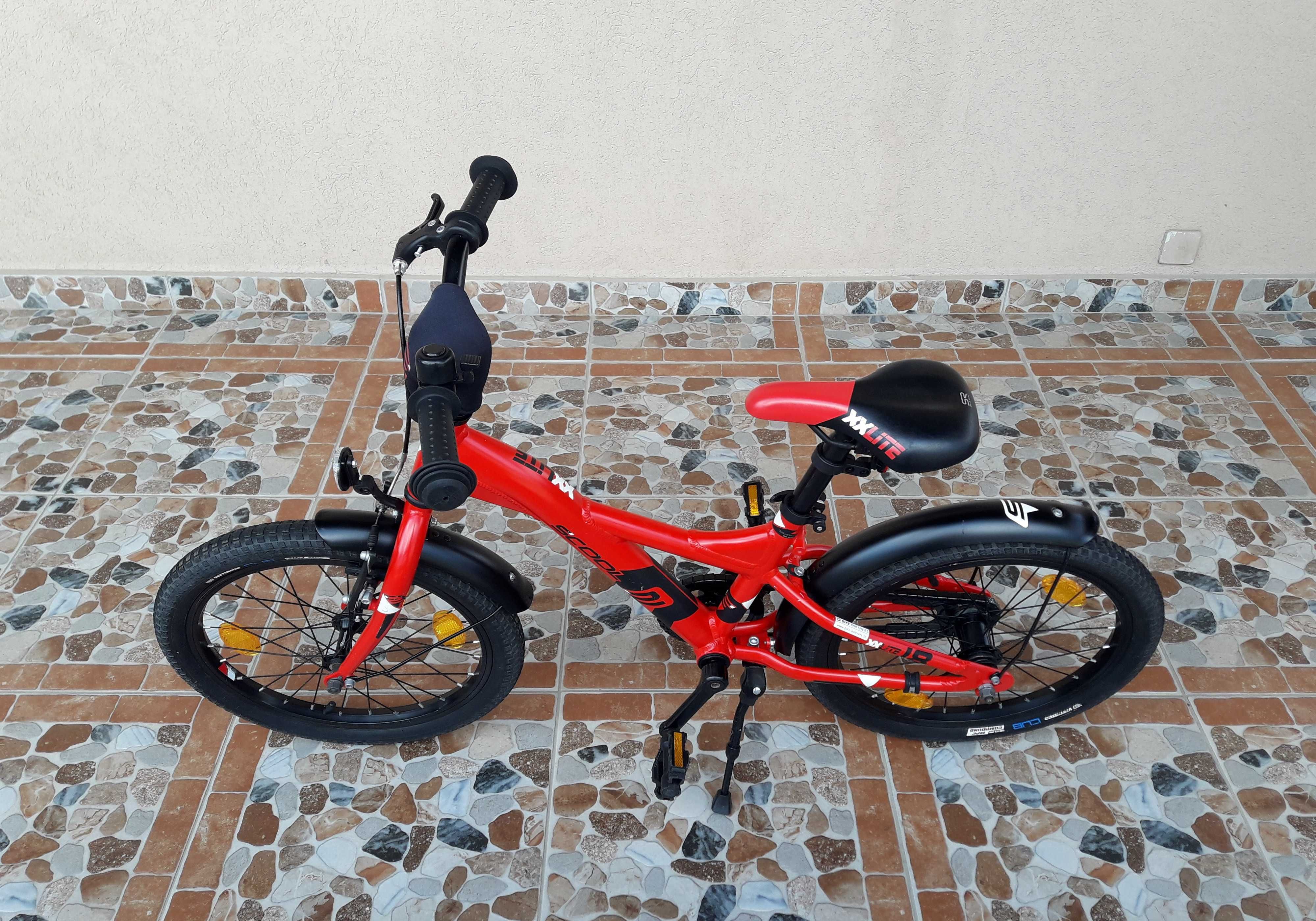 Bicicletă pentru copii 18’ S'Cool XXlite 18-1, ALUMINIU – roșu/negru