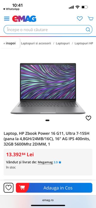 Laptop HP ZBook Power 16 inch G11