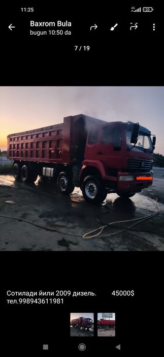 Howo sinutrik sotiladi yili 2009.40tonnali