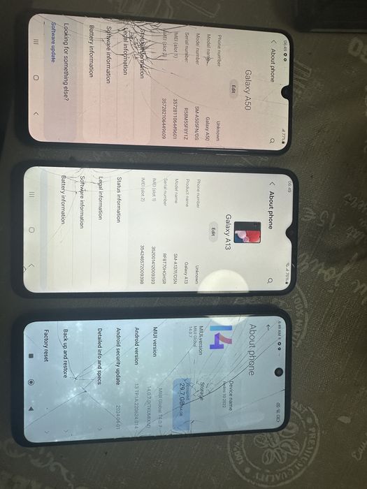 sam A13 , A50 , redmi 10(2022)
