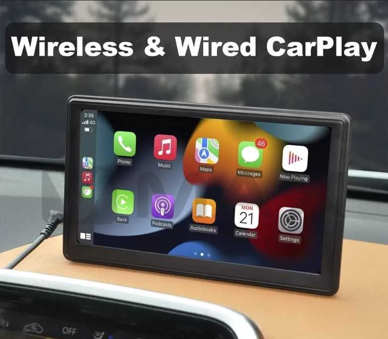 7 INCH Мултимедийна навигация със стойка AppleCarPlay и AndroidAuto