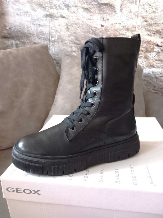 Нови дамски боти GEOX Isotte E, черни, естествена кожа, № 39