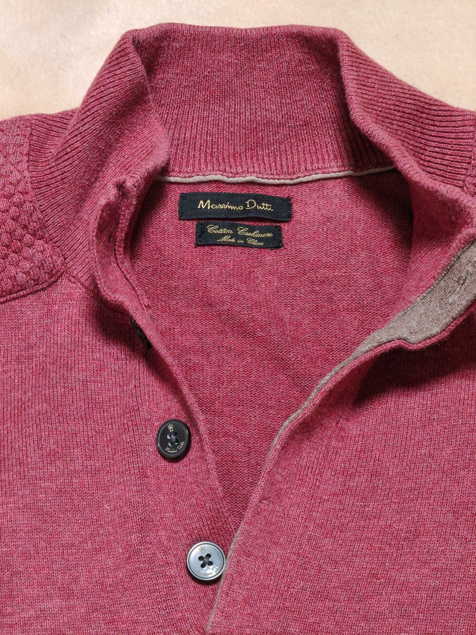 Мъжки пуловер и блуза Massimo Dutti памук и кашмир
