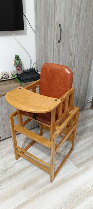 Măsuță și scăunel copii de lemn 1-5 ani.