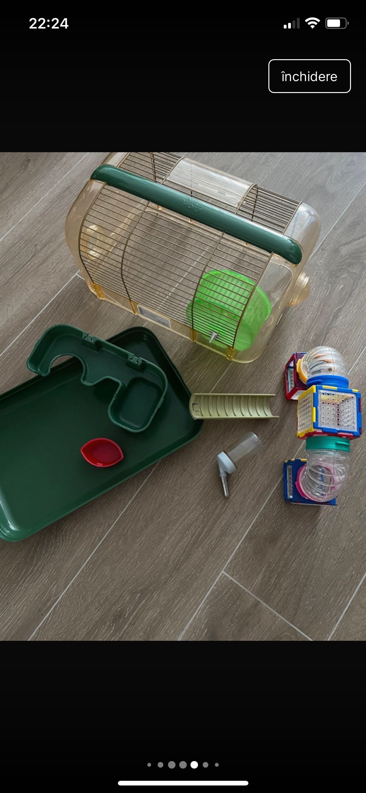 Cușcă pentru hamsteri+accesorii+bilă