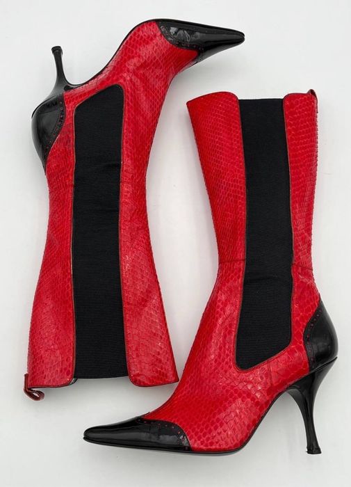 Dolce & Gabbana - ботуши от естествена змийска кожа