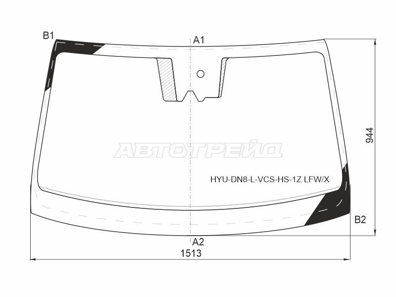 Стекло лобовое Hyundai Sonata
