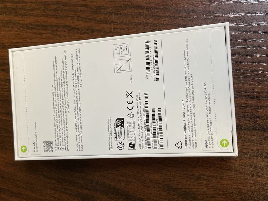 Iphone 17 нов 256гб 1г. Гаранция