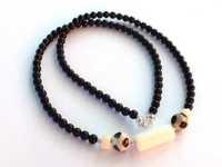 Colier barbati / unisex – onix, agate, coral, argint - choker masculin