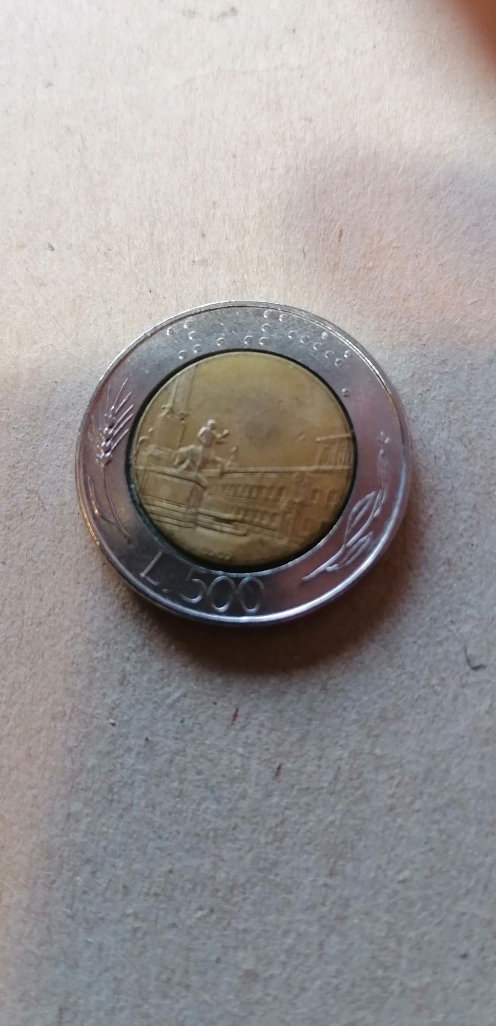 Moneda 500 lire italiene