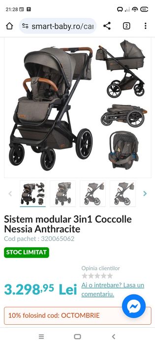 Vand căruț 3 in 1 coccolle nessia