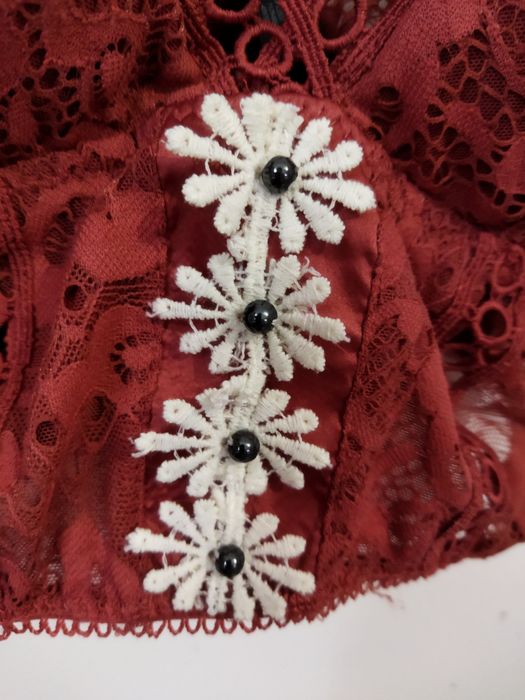 Bustiera sexy din dantela maro Secret Possessions mărimea XS 34