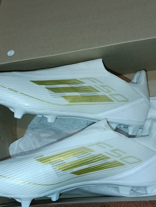 Adidas F50 Laceless White/Gold FG