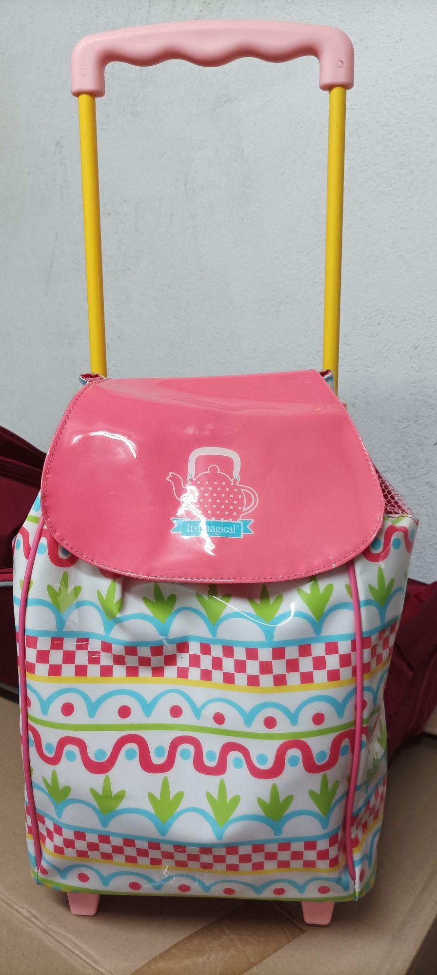 Детска чанта за пазар с колелца и дръжка за дърпане, Imaginariun