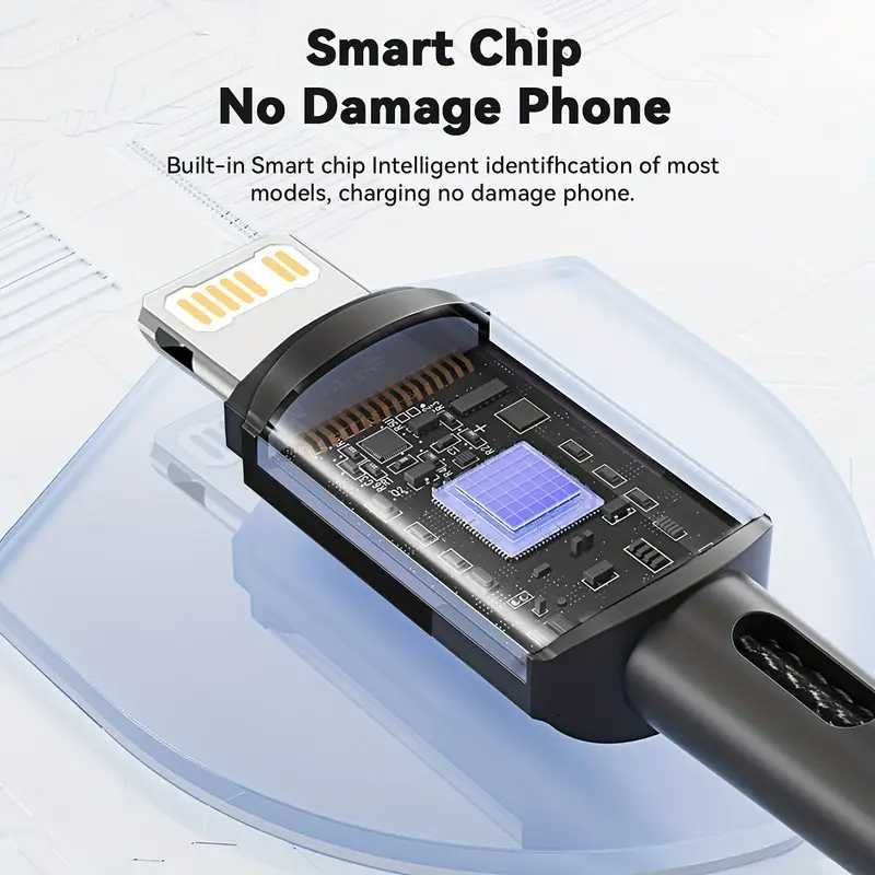 Кабел Lightning за зареждане/трансфер на iPhone14/13/12/Mini/XR/XS/X/8