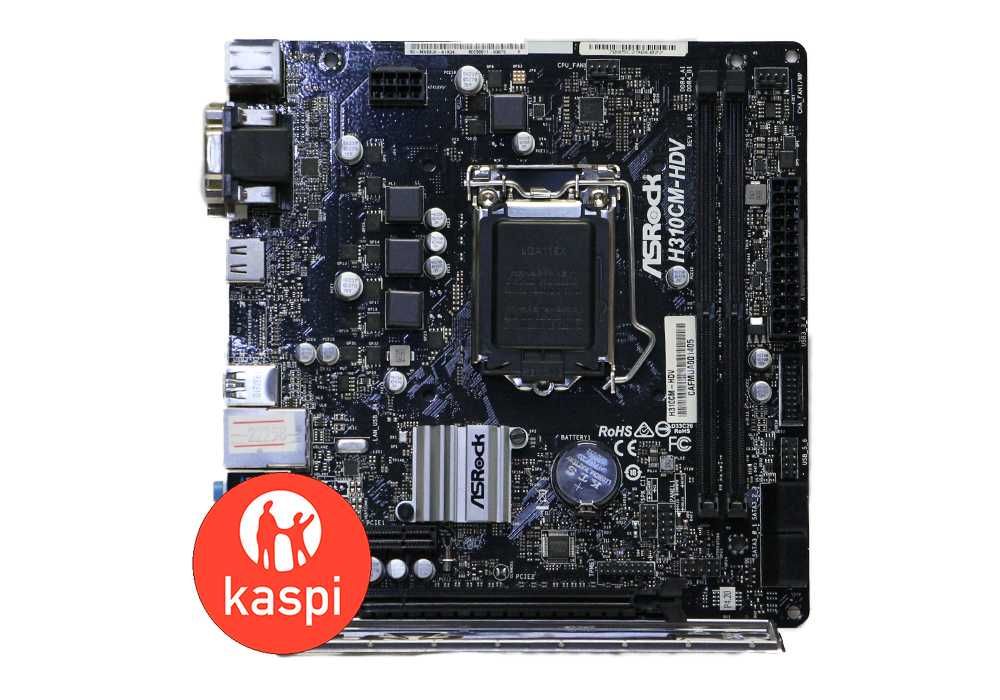 Мат.Плата LGA 1151 ASRock H310CM-HDV 2x DDR4