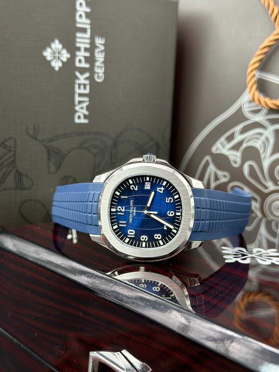 patek philippe aquanaut сребристо/синьо