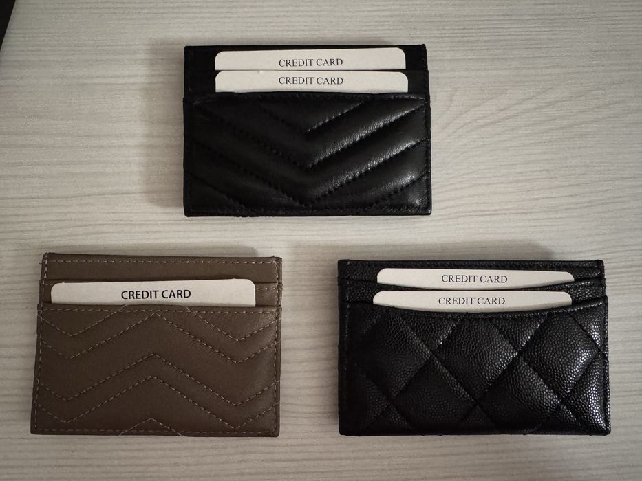 Ест. Кожа Кардхолдъри, cardholder, калъф за документи YSL, Gucci, Chan