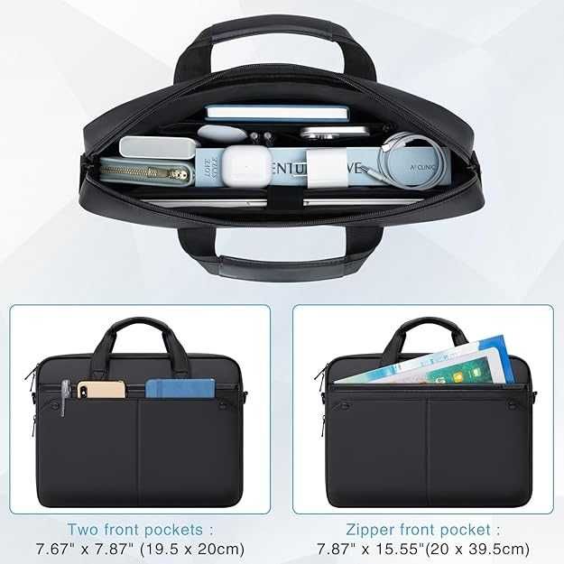 Разширяема чанта за лаптоп RAINYEAR, подходяща за 15,6-инчов лаптоп