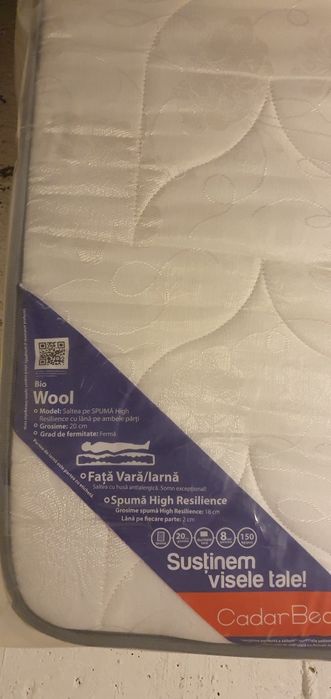 Saltea 80 x 160 cm, spuma HR 20 cm, antialergica