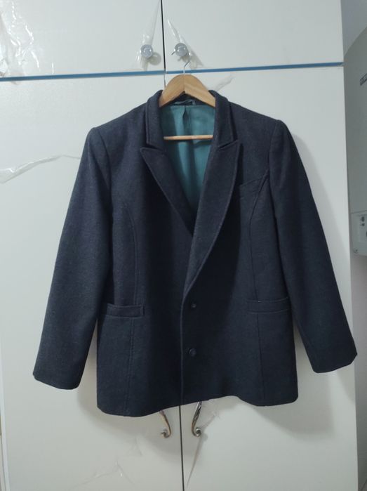 Costum dama taior set Sacou fusta Lana XL XXL  Vintage