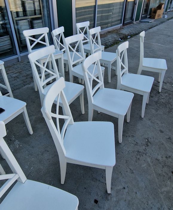 Scaun scaune IKEA ingolf alb albe Stare bună cu urmele de folosință