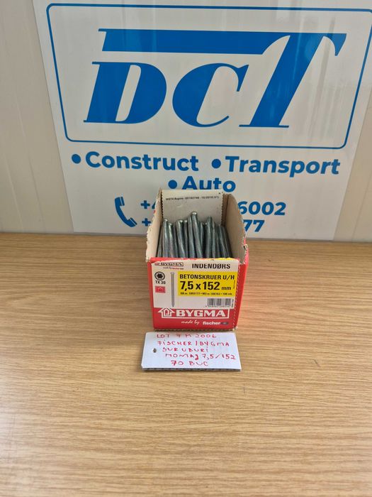 Fischer/bygma suruburi montaj beton 7.5x152 - lot fm 2006