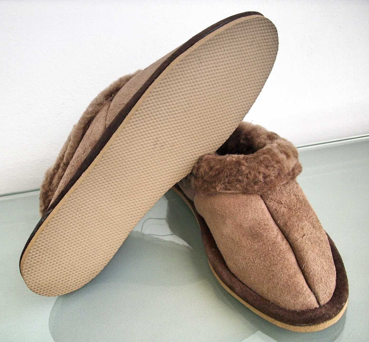 Дамски домашни обувки пантофи топлинки естествена кожа