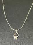 Бяло Злато синджир висулка медальон циркон zlaten 14 K 585 gold
