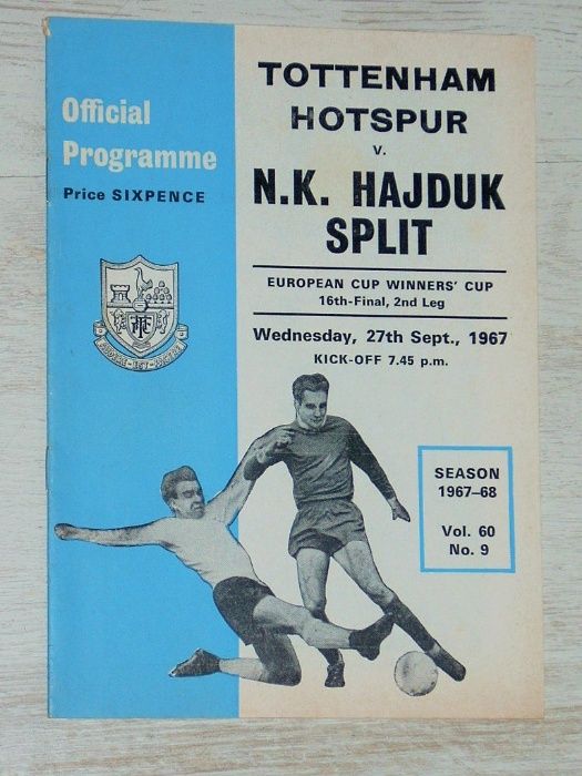 Стари футболни програми Тотнъм Хотспър от европейски клубни турнири