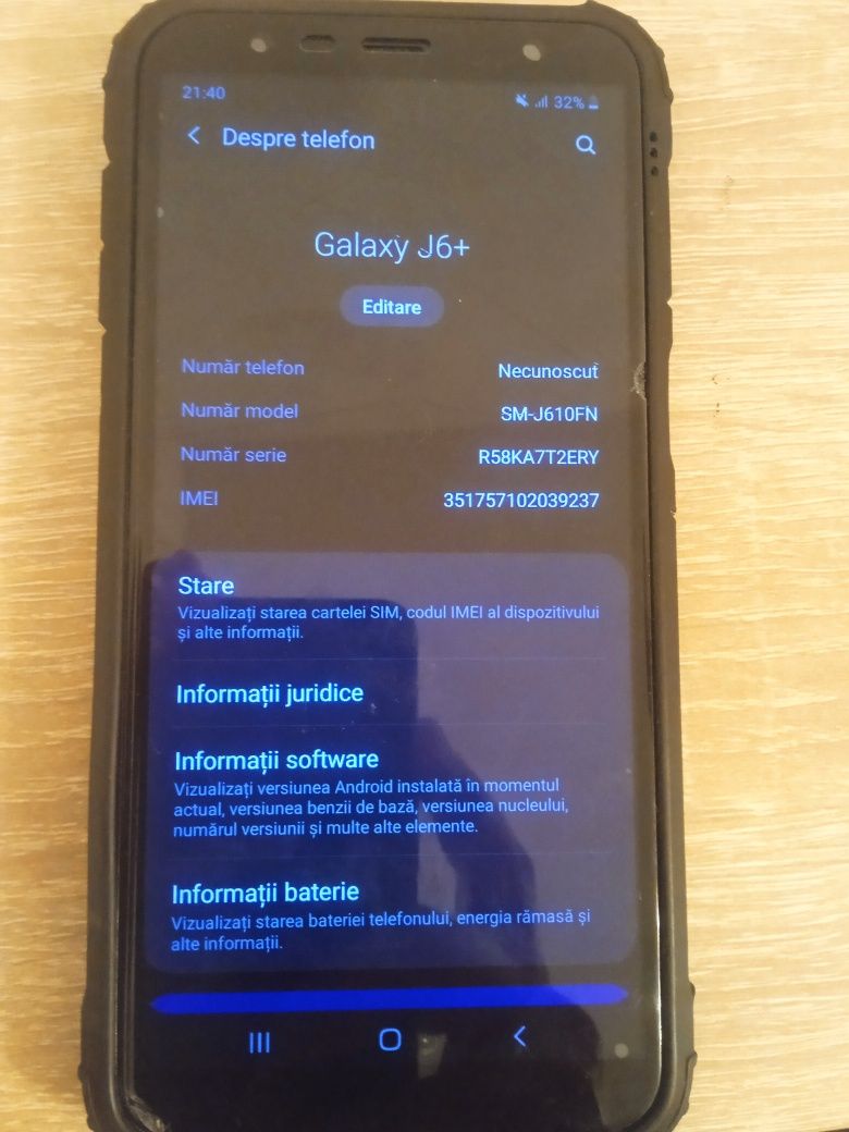 Telefon mobil Samsung Galaxy J6 Plus (2018), Dual Sim, 32GB, 4G, Black