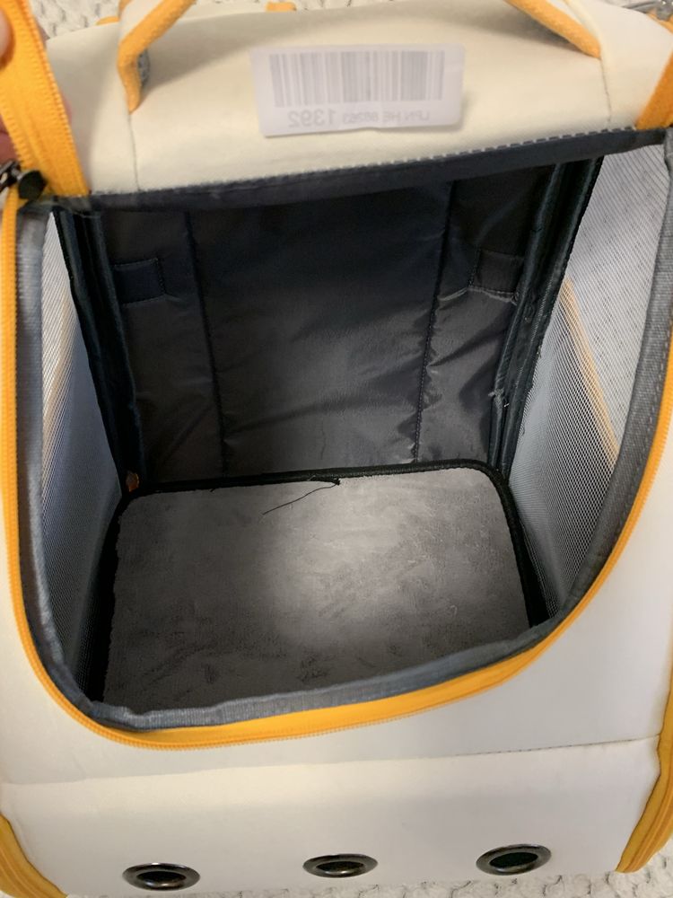 Rucsac transport pentru caini si pisici, Addachic, Portocaliu