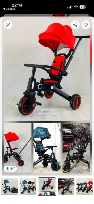 Велоколяска  LUXMOM 368 в отличном состоянии