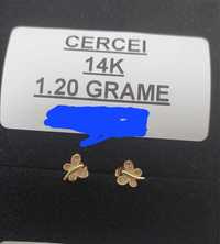 Cercei aur de dama 14k