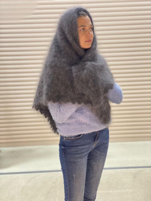 Шаль пуховая зима