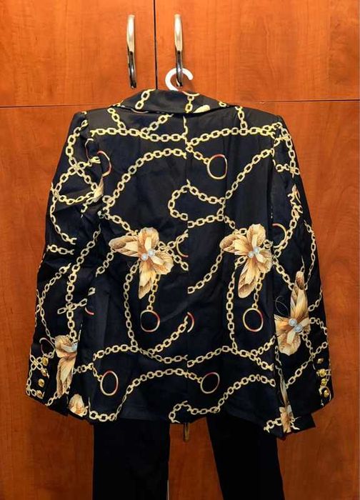 Costum subtire dama bleumarin sacou cu pantalon lung