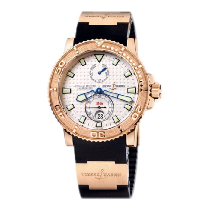 Ulysse Nardin Maxi Marine Diver White Dial Gold