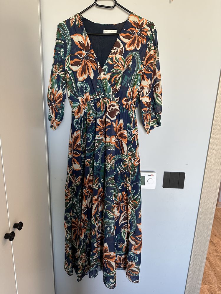 Rochie lunga de zi model floral
