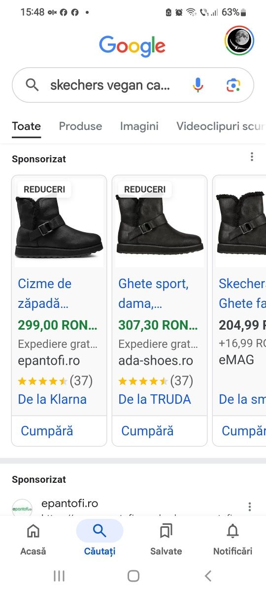 Cizmulițe, botine îmblănite SKECHERS, nr.38,noi.