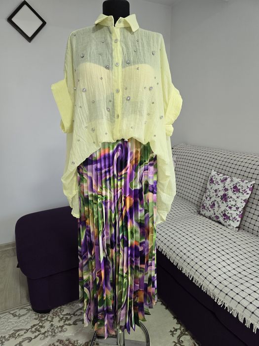 Camasa din in, material natural, model tip fluture, perfectă pt vara