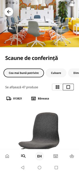 Scaun de conferință/birou rotativ