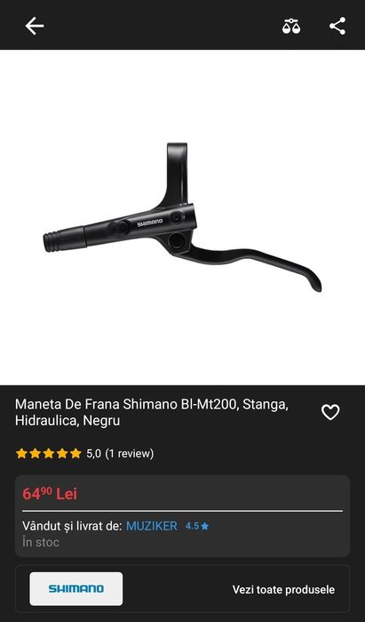 Maneta frana Shimano MT200 stanga