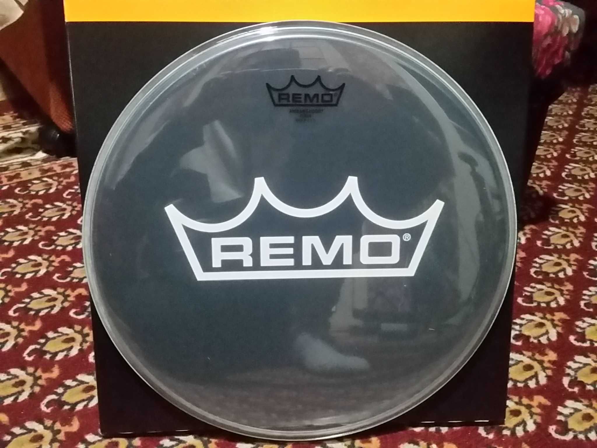 Remo Ambassador Black, Coated, Clear 14''