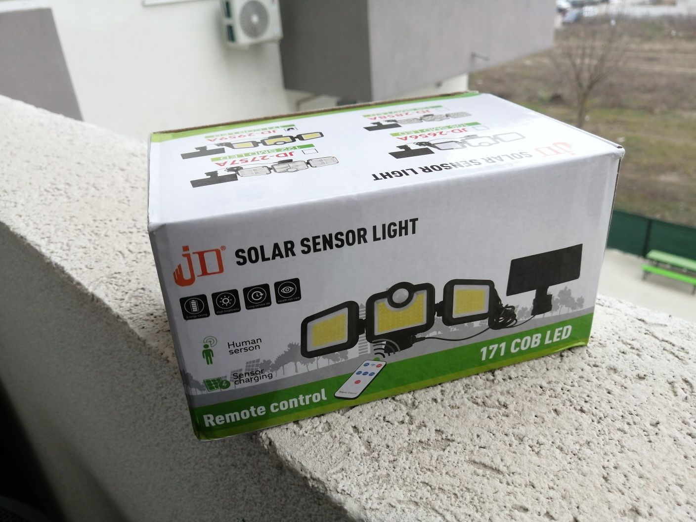 Lampa solara Led COB cu panou solar cu fir