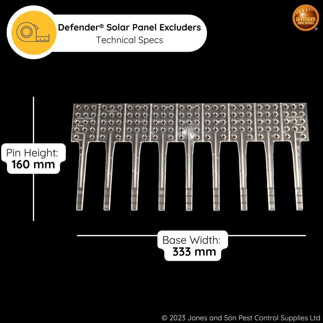 Комплект за защита от гълъби на слънчеви панели - 8 метра