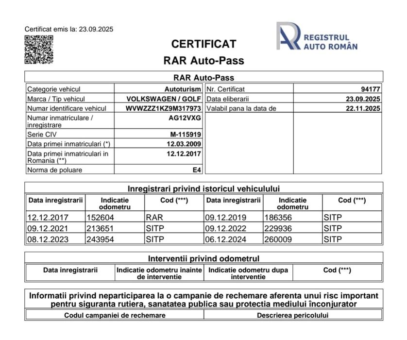 Golf 1.9 TDI Unic proprietar RO